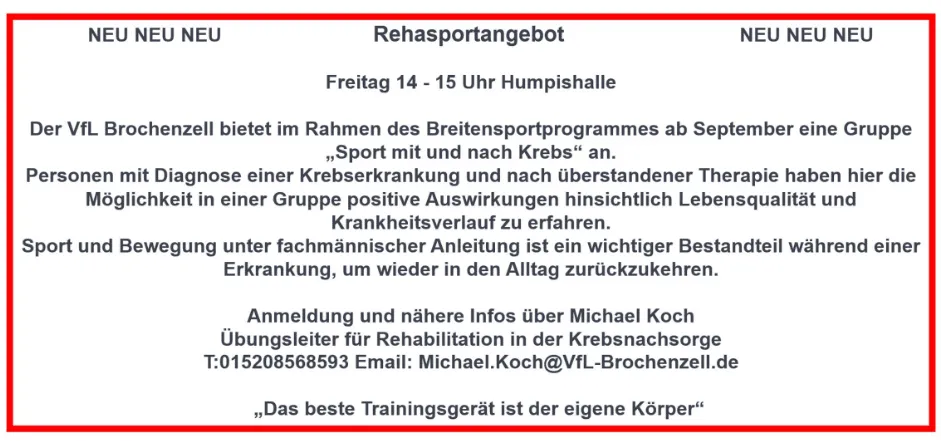 Sport mit und nach Krebs